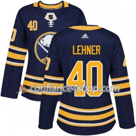 Adidas Maillot de Hockey Buffalo Sabres Robin Lehner 40 2017-2018 Bleu Marine Authentic - Femme